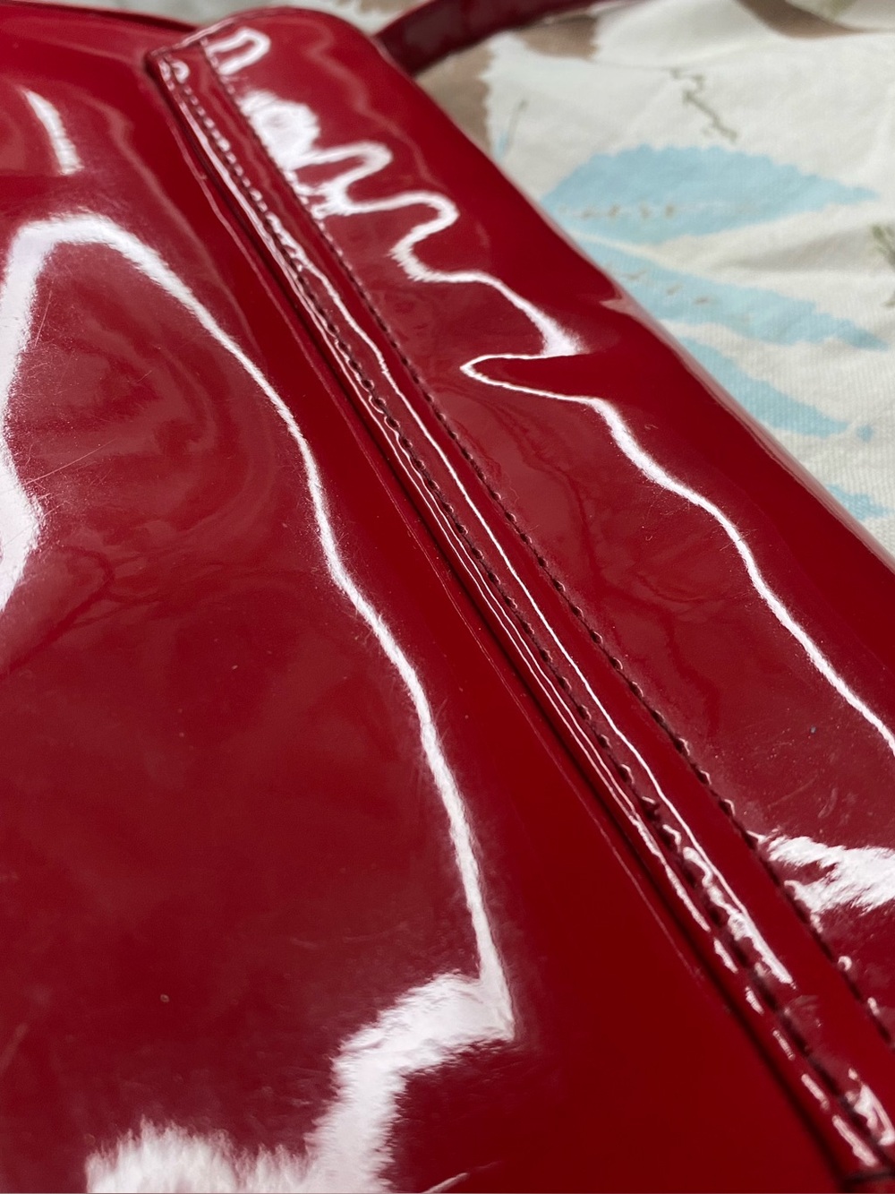 Vintage Y2K Spring red pleather shoulder/ clutch bag with polka dots❤️ - Picture 13 of 15